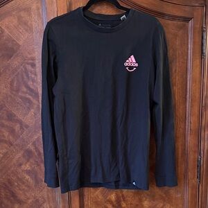 Adidas Women's Black Long Sleeve Tee “Change Through Sports” size small